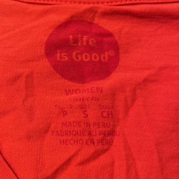 Life Is Good Red Long Sleeve Shirt Size Small - Picture 5 of 6